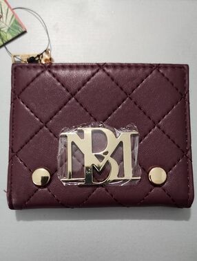 NWT Badgley Mishka Short Card Wallet (Plum)